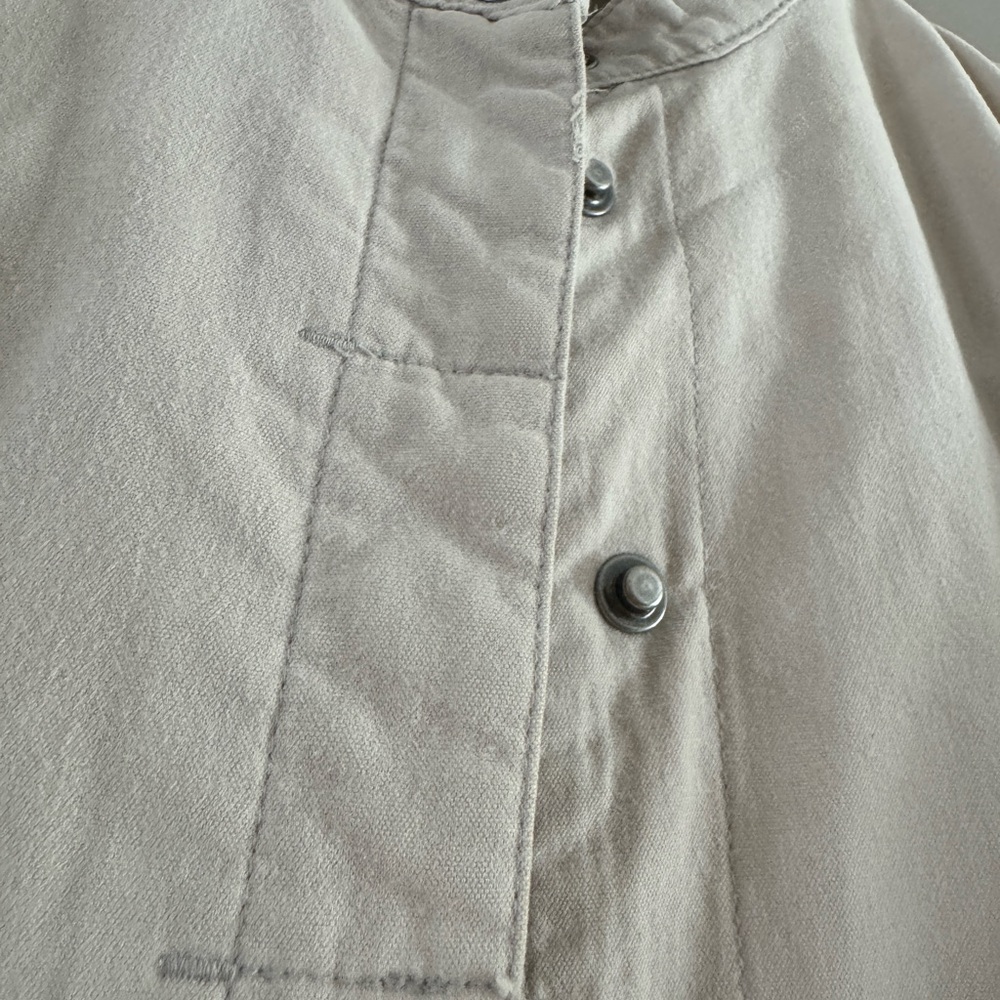 LOLE LOLË jacket vest snap buttons beige tan size 6 - Picture 7 of 9